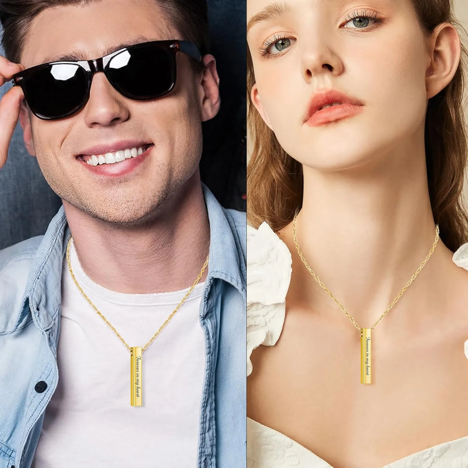 abooxiu Urn Necklace for Human Ashes Cremation Jewelry for Ashes Stainless Steel Keepsake Ashes Necklace Memorial Urn Jewelry Pendant for Women Men - Forever in my heart