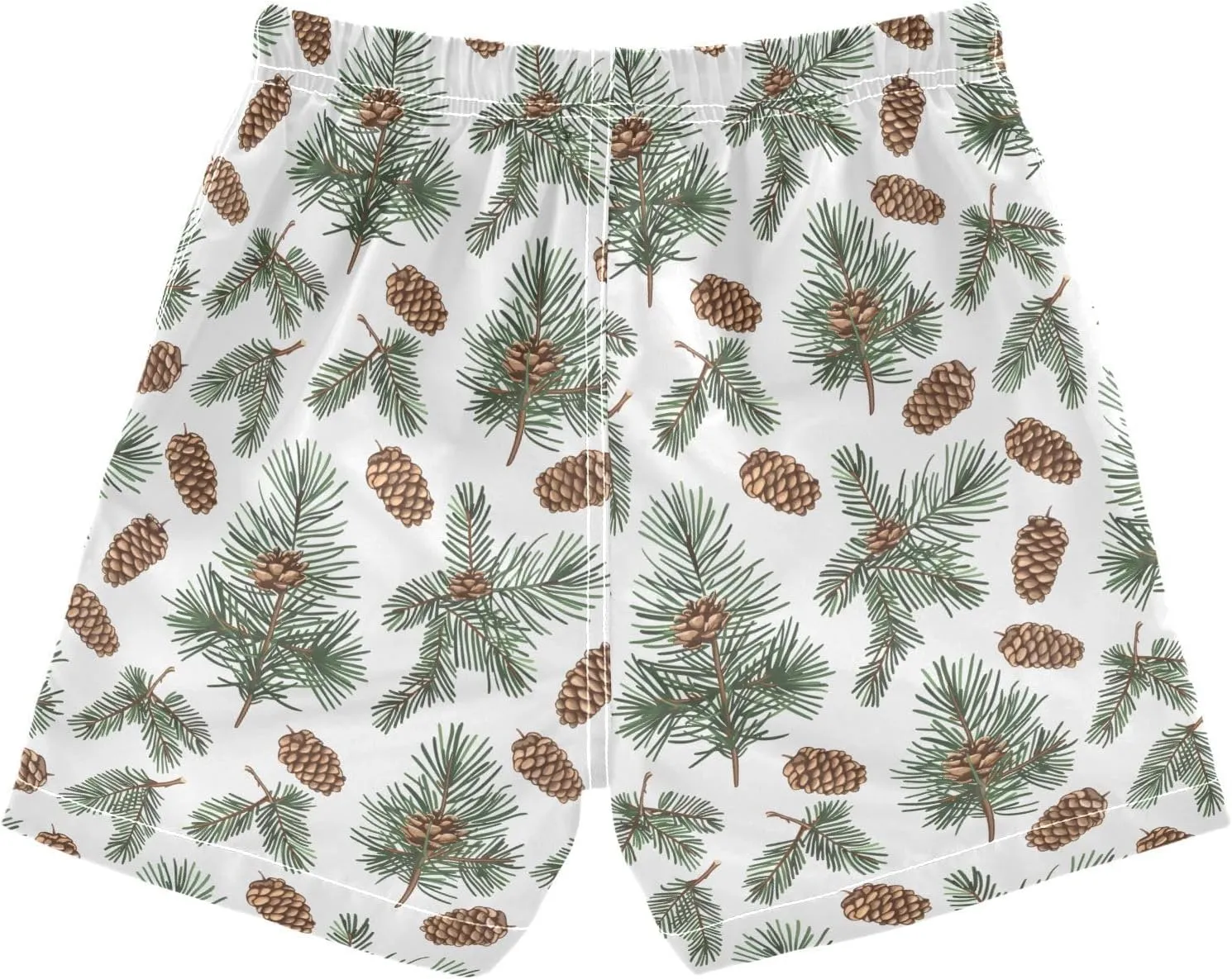 ALAZA Pine Cone Branch Tree Boys Quick Dry Beach Board Shorts Kids Swim Trunks Bathing Suit Swimsuit