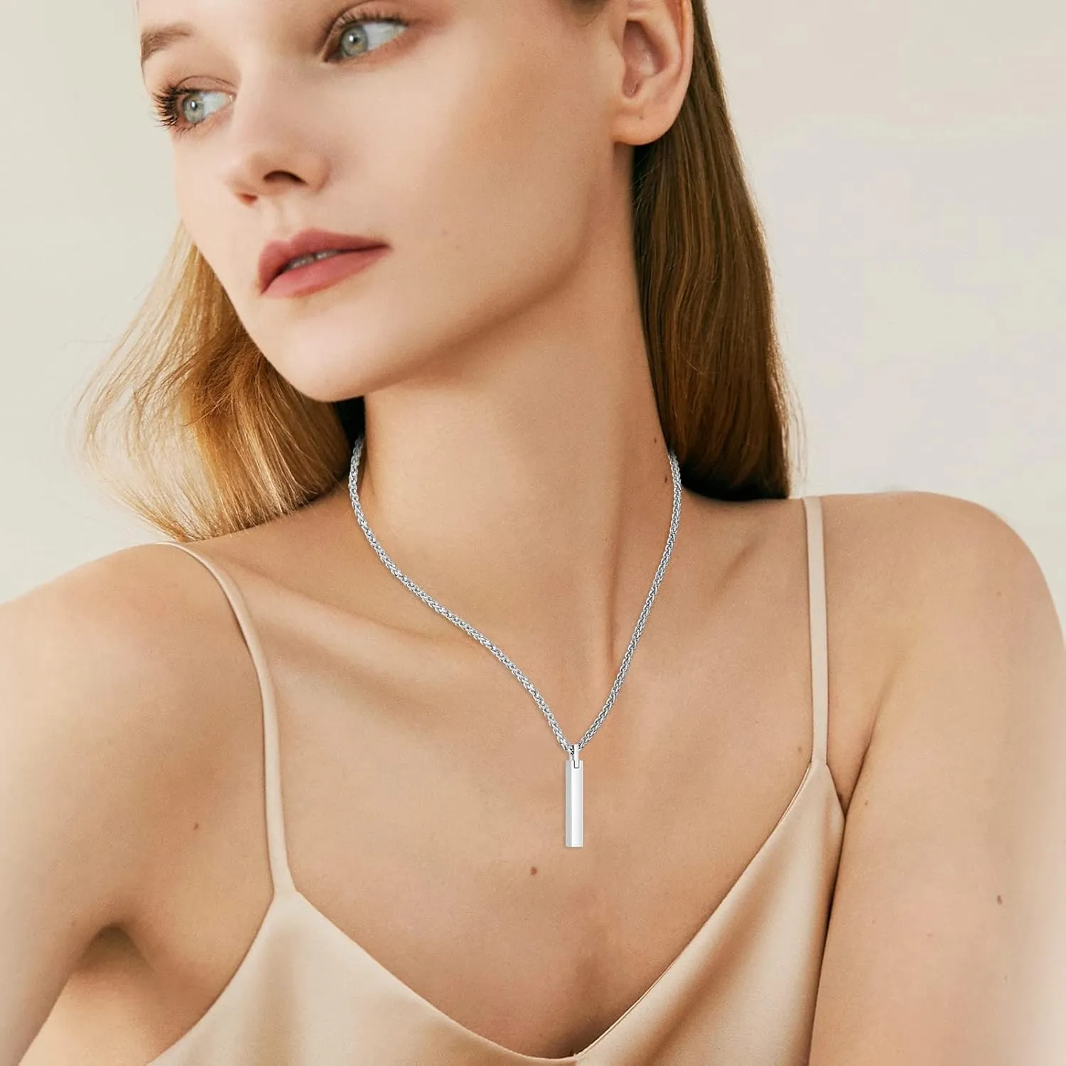 Dletay Urn Necklace for Ashes Stainless Steel Cremation Jewelry for Ashes Memorial Ash Necklace for Men Women Ash Holder Black