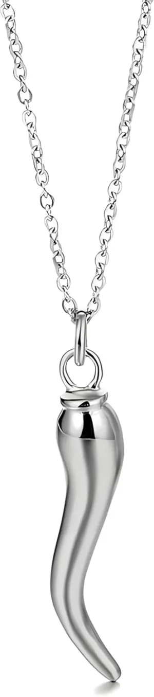 Dreuyet Italian Horn Necklace for Women Men Dainty 14K Gold Plated Cornicello Italian Red Horn Pepper Necklace Amulet Charm Necklaces Good Luck Pendant Talisman Protection Jewelry