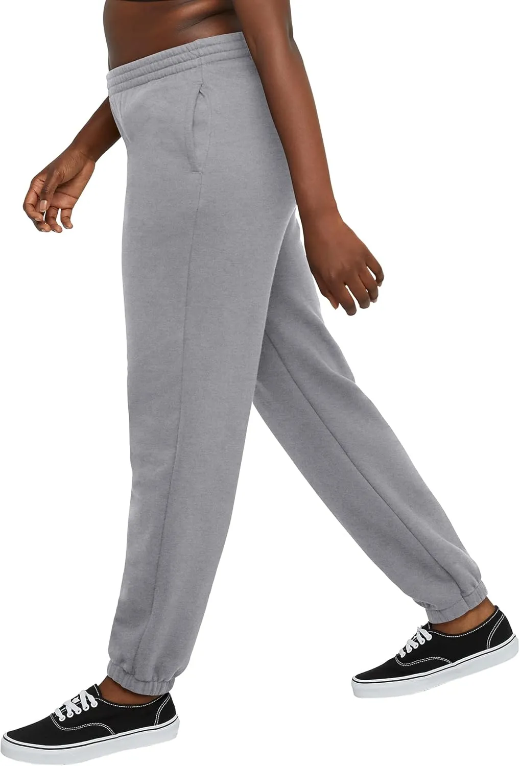 Hanes Women's Midweight Fleece Jogger Sweatpants with Pockets, Plus, Floral, 30