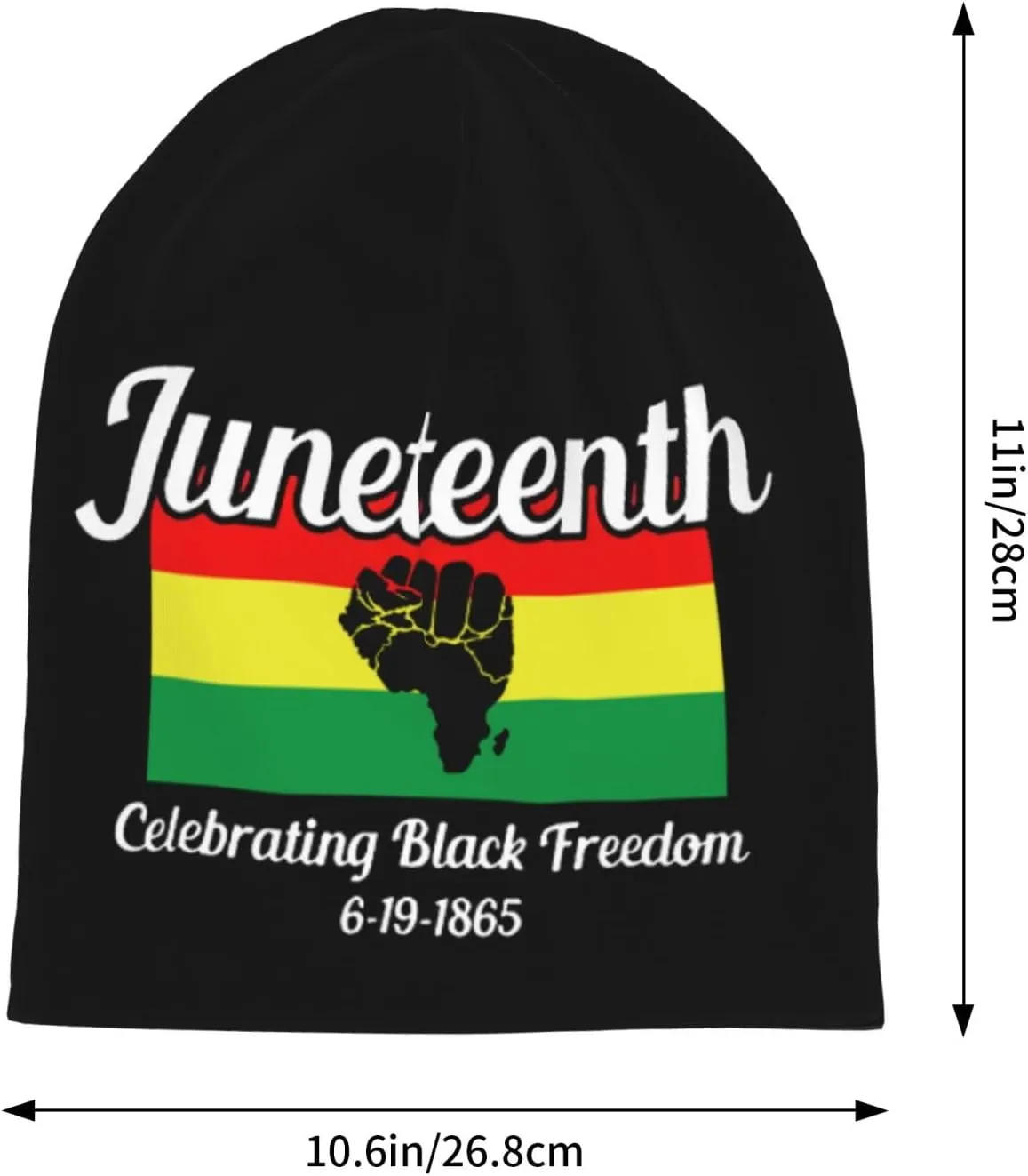 Happy Juneteenth Day Freedom 1865 Beanie Hat for Men Women Knit Warm Casual Hats Classic Winter Cap