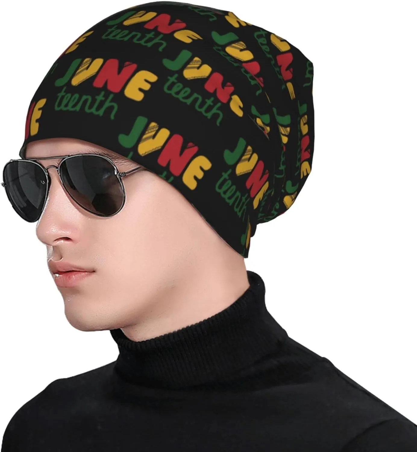 Happy Juneteenth Day Freedom 1865 Beanie Hat for Men Women Knit Warm Casual Hats Classic Winter Cap