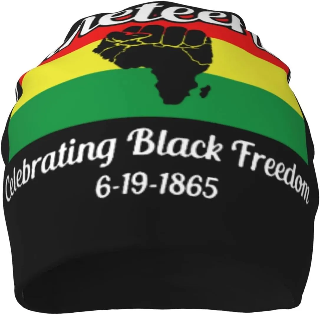 Happy Juneteenth Day Freedom 1865 Beanie Hat for Men Women Knit Warm Casual Hats Classic Winter Cap