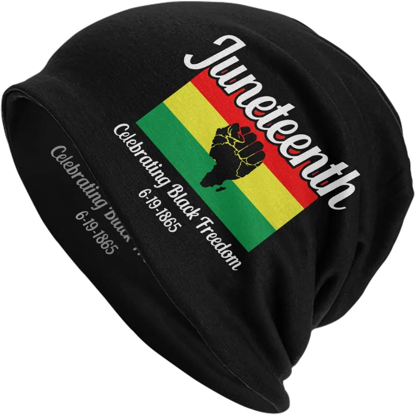 Happy Juneteenth Day Freedom 1865 Beanie Hat for Men Women Knit Warm Casual Hats Classic Winter Cap
