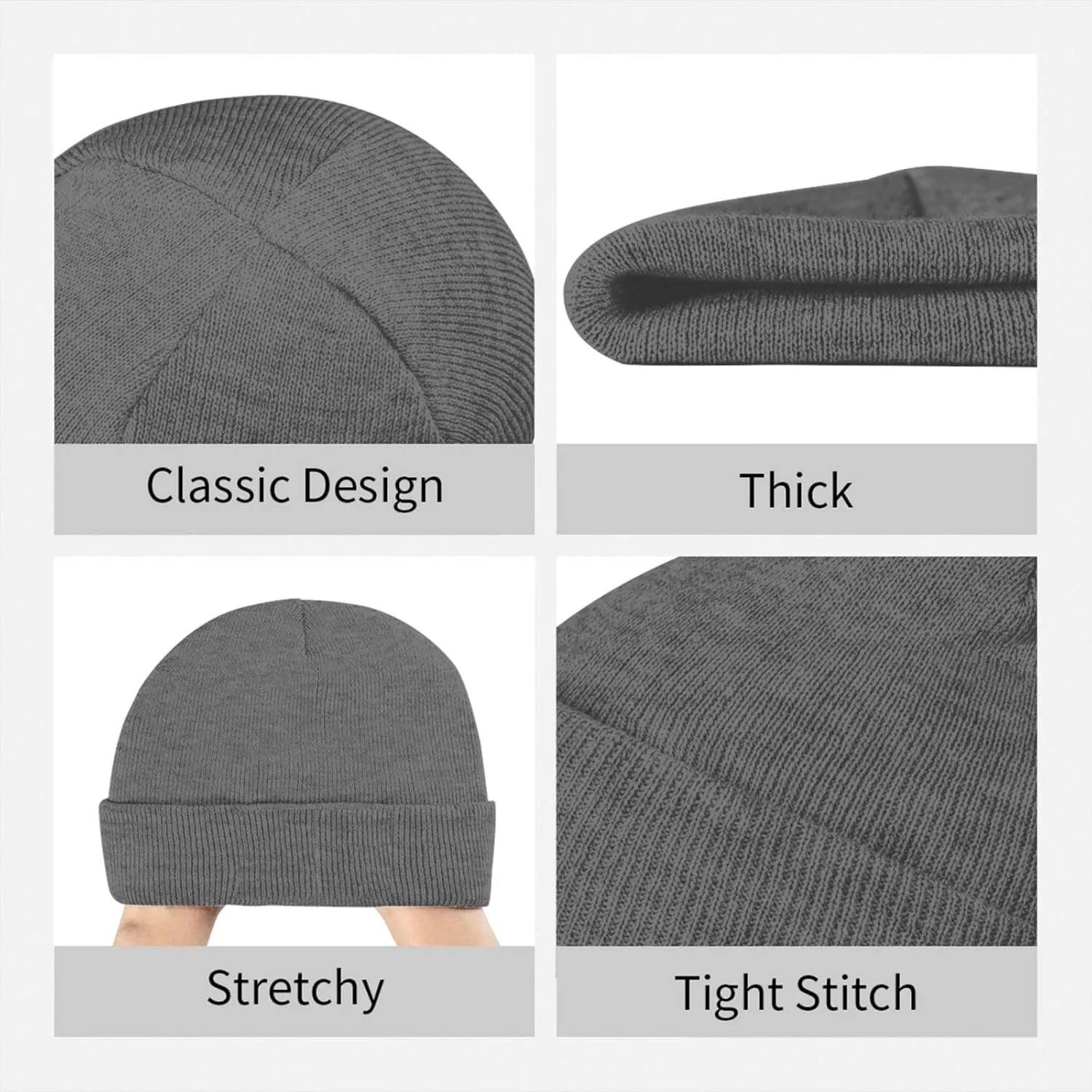 Lifeguard Cross Knit Ski Beanie Cap Classic Warm Winter Hat for Women and Men