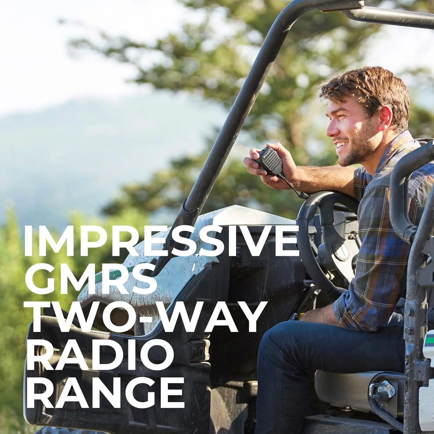Midland  MXT115 - 15 Watt GMRS MicroMobile Two Way Trails Radio - Off Roading Outdoor RZR Farm - 8 Repeater Channels Extended Range - External Magnetic Mount Antenna - NOAA Weather Alerts