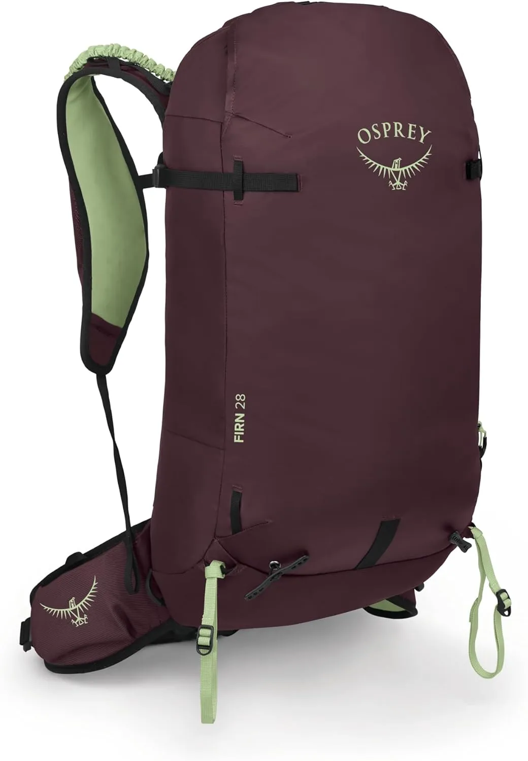 Osprey Firn 28L Ski and Snowboard Backpack, Elderberry Purple/Peppermint Green, Medium/Large
