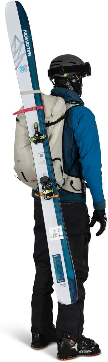 Osprey Firn 28L Ski and Snowboard Backpack, Elderberry Purple/Peppermint Green, Medium/Large