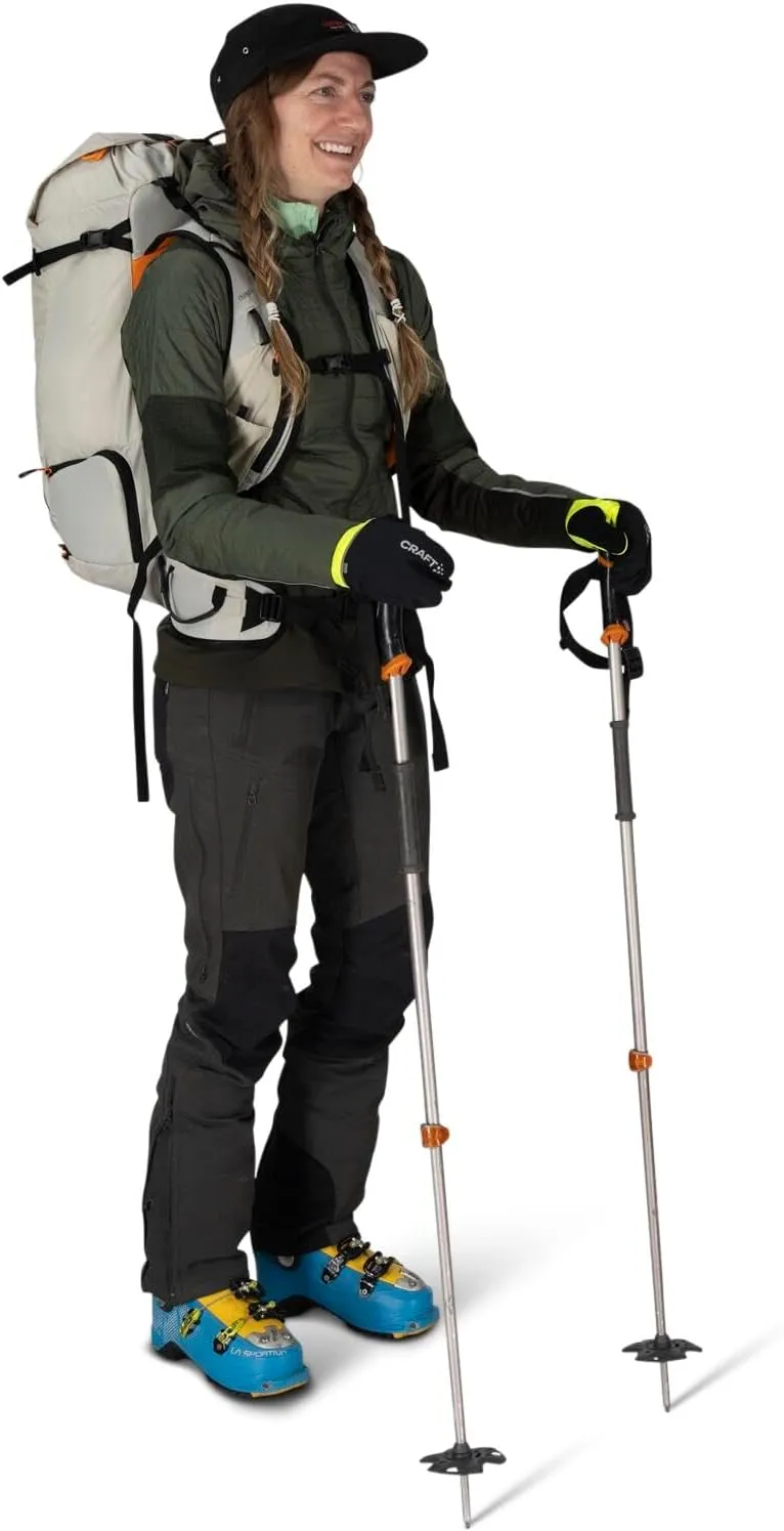 Osprey Firn 28L Ski and Snowboard Backpack, Elderberry Purple/Peppermint Green, Medium/Large