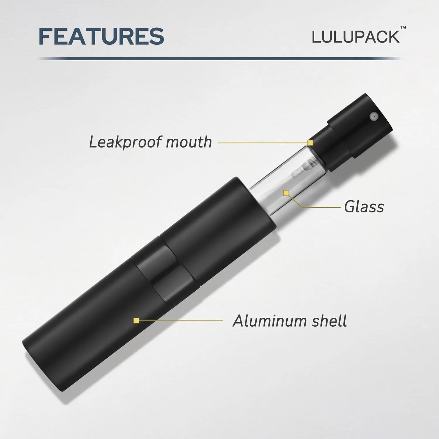 Perfume Atomizer Travel Refillable Bottle: Cologne Sprayer Portable for Men - Mini Spray Empty for Refill - 8ml Small Size Gold