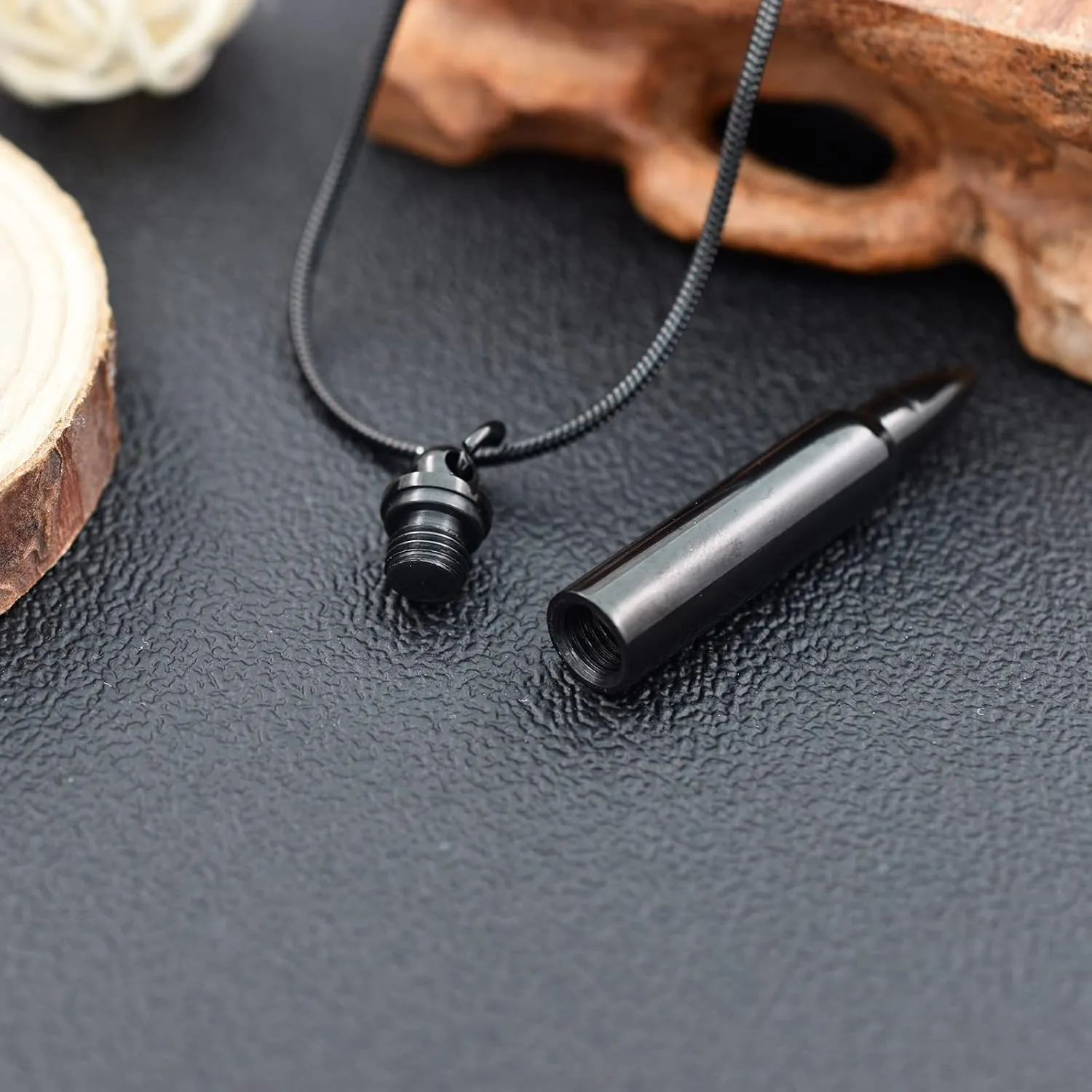 Personalized Custom Bullet Urn Necklaces for Ashes 316L Stainless Steel Bullet Memorial Keepsake Pendant Cremation Ash Urn Necklace for Women Men Keepsake Gift