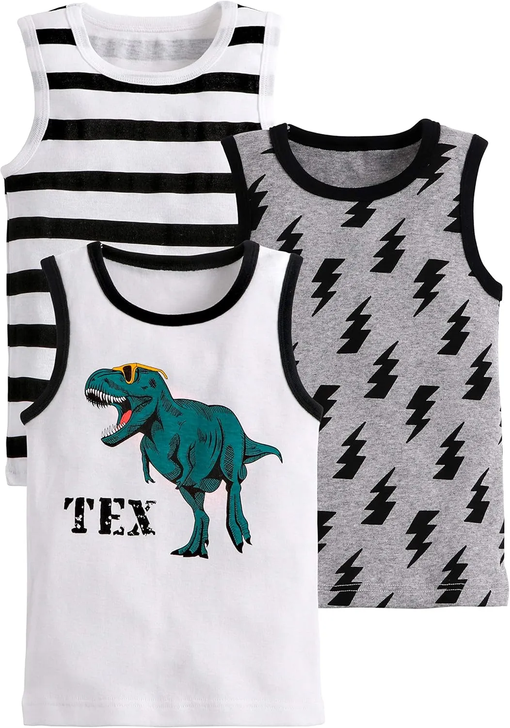 Toddler Baby Boys Tank Soft Cotton Sleeveless Top Undershirts Pack of 3