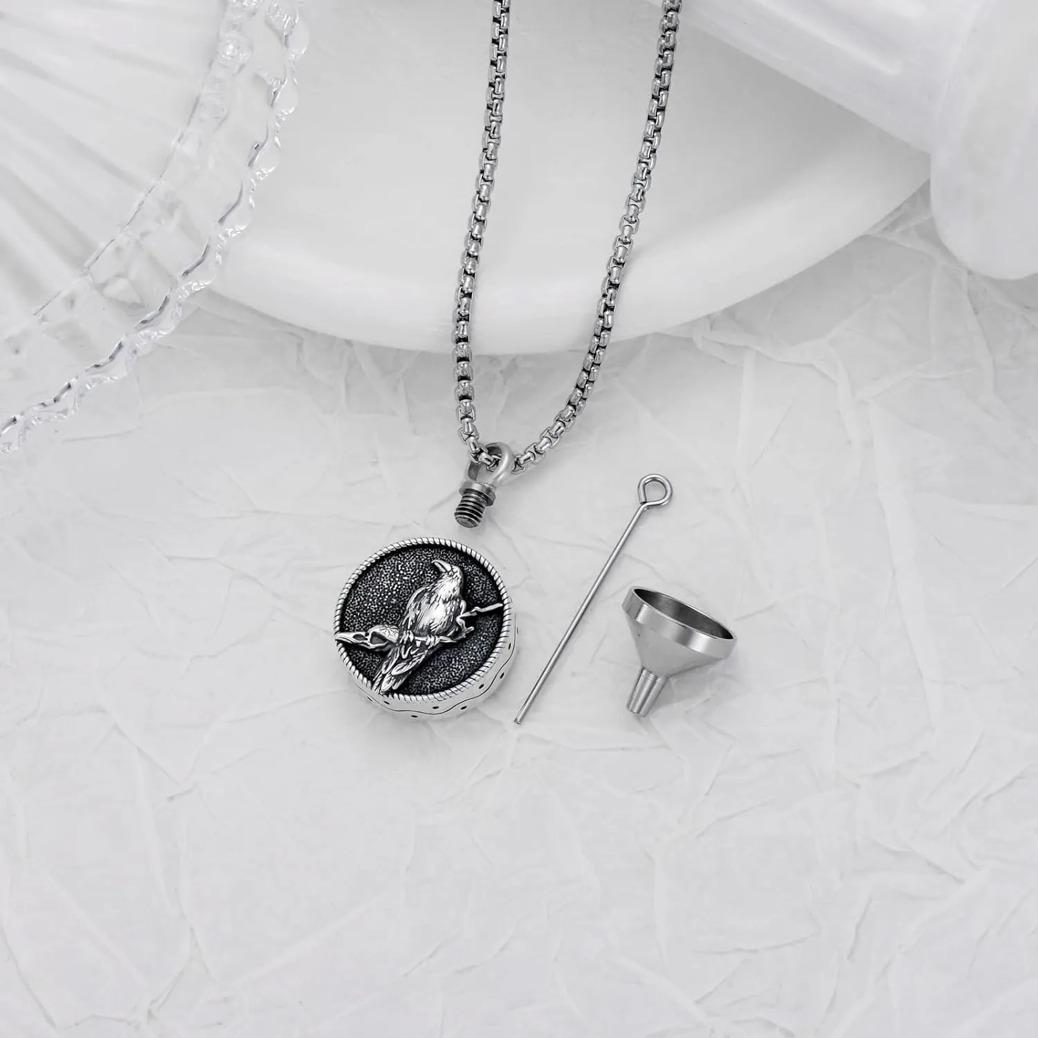 Viking Necklace for Men S925 Sterling Silver Odin/Troll Cross/Compass/Raven/Valknut/Axe Rune Amulet Necklace Norse Jewelry for Christmas Birthday