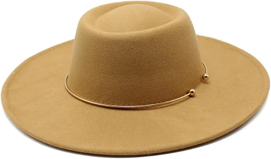 Women Men Fedora Hats Wide Brim Jazz Felted Hat Formal Dress Hat