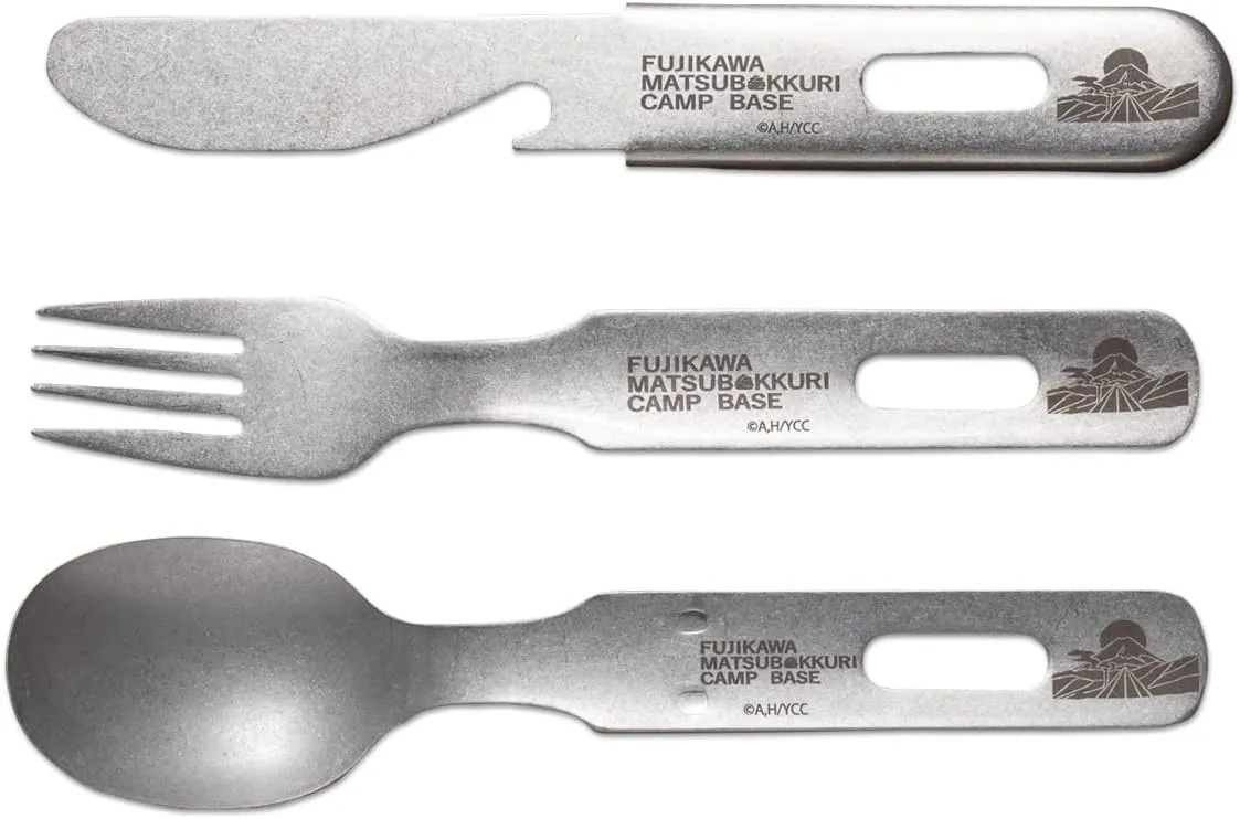Yuru Camp Movie Cutlery Set, Pine Cone Campsite Ver.